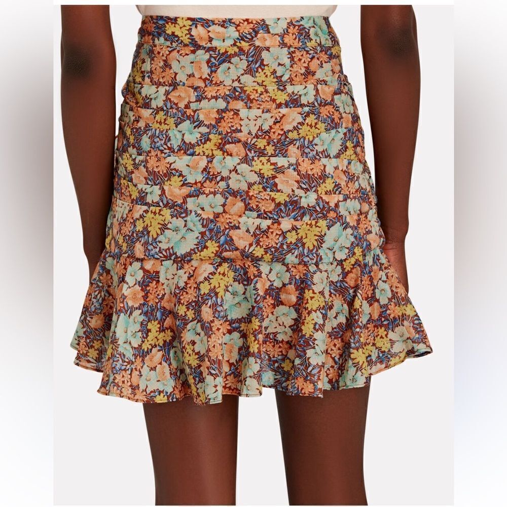 VERONICA BEARD Lyndsay Floral Mini Skirt 100% Cotton Women’s SIZE 6